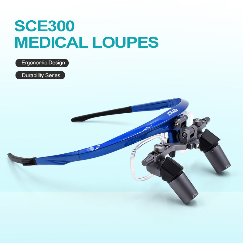 SCE300 医療用ルーペシリーズ – エルゴノミックデザイン＆耐久性に優れた軽量ルーペ（倍率3.0×～6.0×、作動距離450mm／カスタム対応）