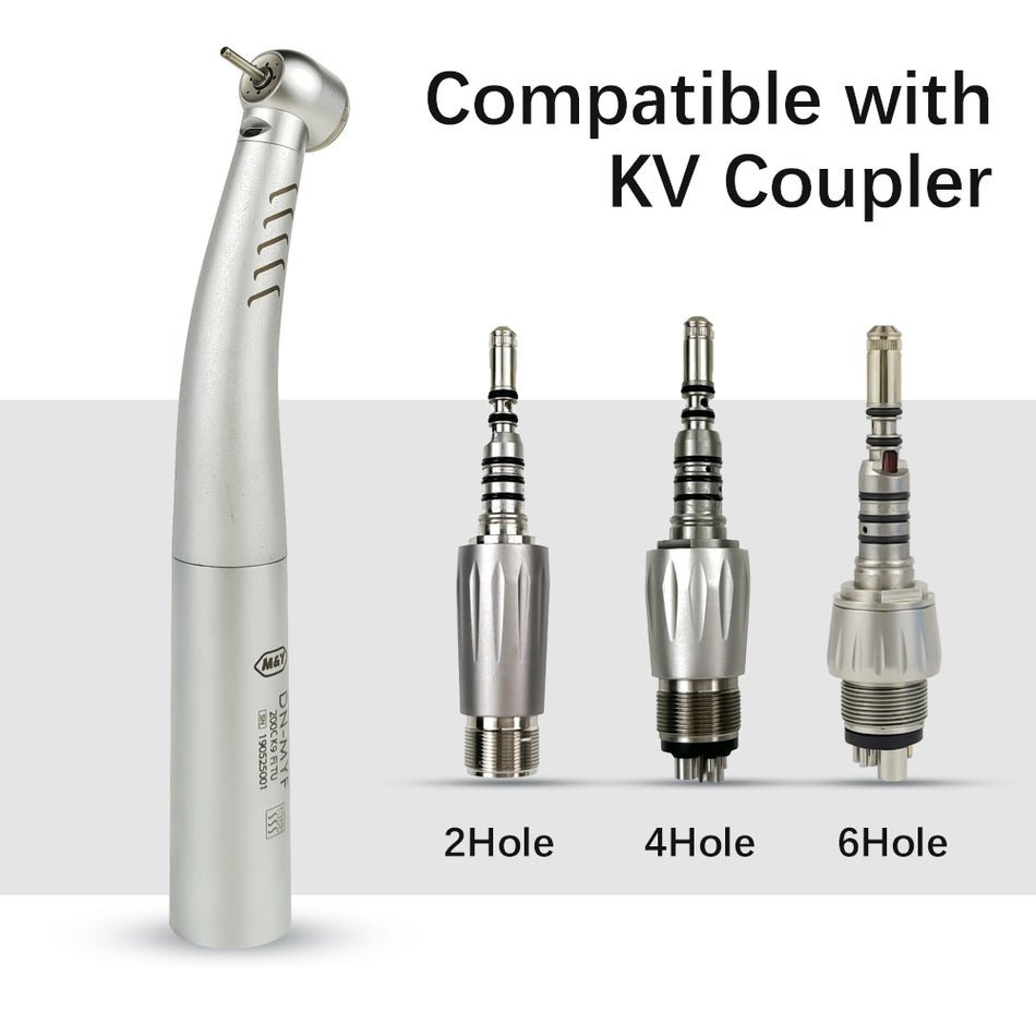人気3本入 M&Y®歯科用高速エアタービンハンドピース 光ファイバー照明搭載 プッシュボタンチャック 4スプレー  KaVo®カップリング対応