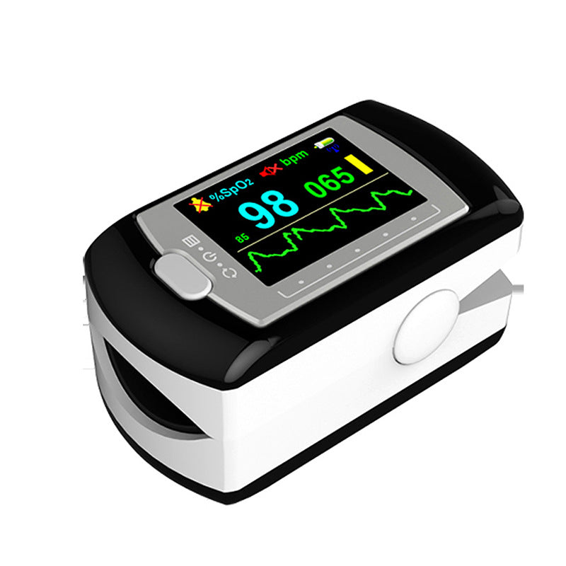 【充電式・多機能】 医療用パルスオキシメーター 指先装着型 血中酸素飽和度(SpO2)・脈拍数(PR)同時測定 カラー液晶 アラーム機能付き 99組データ記憶 在宅介護・健康管理に