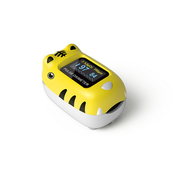 【病院・家庭用】CMS50Q1 パルスオキシメーター 0.96インチカラー画面 自動方向回転 脈波表示 最大20時間駆動 警告音付き 血中酸素饱和度(SpO2)・脈拍数同時測定 在宅介護・スポーツ・医療現場に（お試しステッカー付き）